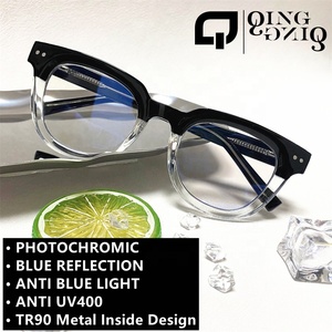 Lunettes Photochromiques Homme Anti-Lumière Bleue Uv400 Ordinateur Extérieur Charnière à Ressort Tr90 Anti-Reflet - Product Image 2