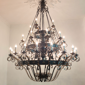 Lámpara <span class=keywords><strong>de</strong></span> Techo Estilo Americano Retro para Sala <span class=keywords><strong>de</strong></span> Estar, <span class=keywords><strong>Escalera</strong></span> con Techo Alto, Estilo Clásico <span class=keywords><strong>de</strong></span> Castillo Antiguo, Instalación para Proyectos - Product Image 3