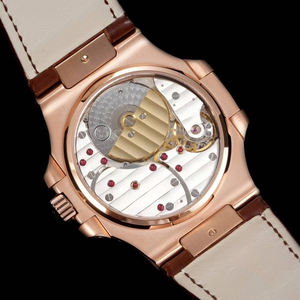 Montre automatique élégante pour homme de qualité supérieure, lunette sertie de diamants, bracelet en cuir noir, aiguille verticale, chronographe, phase de lune, mécanique - Product Image 6