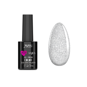 Majida Gel Polish Color 8,5 ml Silver Glitter <b>Nail</b> Polish - Product Image 3