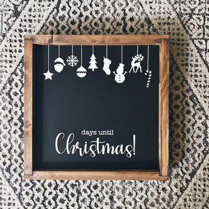 Segno della lavagna di natale del ringraziamento segno della lavagna di natale del caro Babbo Natale - Product Image 1