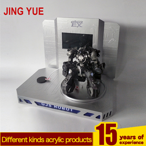 Support de présentation pour modèle de robot en acrylique argenté, moderne, luxueux, écologique, avec revêtement UV, étagère à marches, recyclable, léger, résistant à l'eau - Product Image 2