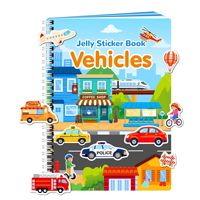 Libro de Pegatinas de Gel Reutilizables Personalizado para Niños, Libro de Actividades Tranquilas para el Aprendizaje Temprano, Cognición Educativa, Libro de Pegatinas Multiescena