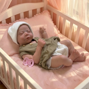 Poupée Bébé Reborn <span class=keywords><strong>Fille</strong></span> Réaliste en Silicone de 18 Pouces, Corps Entier Souple, Faite à la Main, Ensemble de Jouets Doux - Product Image 2