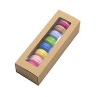 Boîtes à pâtisserie ondulées avec fenêtre transparente, boîte à donuts, boîte en papier pour boulangerie