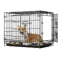 Cage pour chien en fil métallique, petite/moyenne, personnalisable, en gros usine, avec plateau en plastique, pliable et séparable