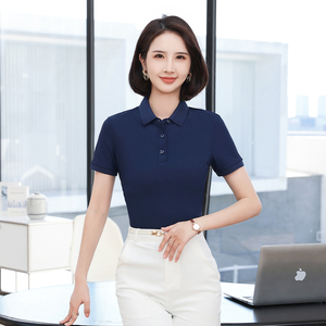 เสื้อโปโลแขนสั้นสีพื้นสำหรับผู้ชาย ผ้าฝ้ายถัก ระบายอากาศได้ดี ทรงปกติ ดีไซน์ติดกระดุม - Product Image 2