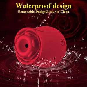 Estimulador de Clítoris con Forma de Rosa, Vibrador para Mujeres, Juguetes Sexuales, Dildos para Parejas, Lesbianas, Nuevo, con Ventosa - Product Image 4