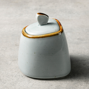 <span class=keywords><strong>Sucrier</strong></span> en porcelaine avec couvercle, <span class=keywords><strong>sucrier</strong></span> en céramique, bol à bonbons Design moderne, <span class=keywords><strong>sucrier</strong></span> en céramique gris - Product Image 1