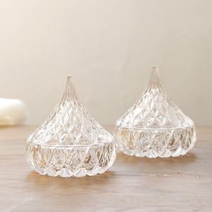 Ventes en gros de pots à bougies en verre de luxe avec couvercle, boîte à bijoux en verre ou boîte à bibelots pour la décoration de la maison - Product Image 3