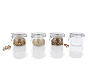 Pot de stockage en verre avec couvercle Swing Top Pots à bonbons en verre de qualité alimentaire grand pot en verre