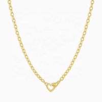 Nouvelle Collection de Bijoux pour Femmes en Acier Inoxydable Plaqué Or 18K, Ensemble Collier et Bracelet Double Cœur Entrelacé Parker