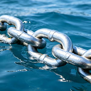 Chaîne d'ancre marine haute résistance à maillons sans goujon, structure soudée en zinc pour grands navires, taille personnalisée, pour cordes et bateaux MPR MPR MPR Anc - Product Image 3