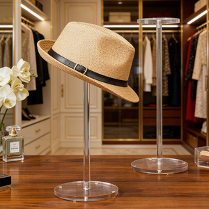 Support de Présentation Rond en Acrylique Transparent Écologique pour Chapeaux – <span class=keywords><strong>Design</strong></span> Simple - Product Image 1