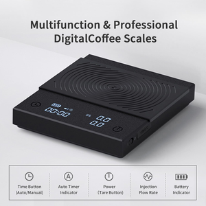 Balance à café intelligente mini 4-en-1 avec minuteur, affichage visuel des paramètres de préparation en temps réel (2 kg/0,3 g) et valeur inégalée - Product Image 3