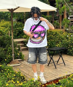 T-shirt personnalisé en coton lourd 100% avec impression DTG, t-shirt graphique imprimé intégralement, t-shirt court et ample pour homme - Product Image 3