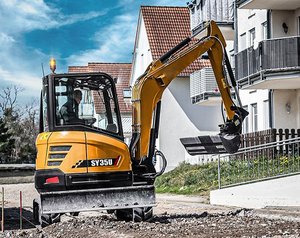 <span class=keywords><strong>Mini</strong></span>-excavatrice multifonctionnelle SY35U compatible avec divers accessoires pour des travaux polyvalents - Product Image 1