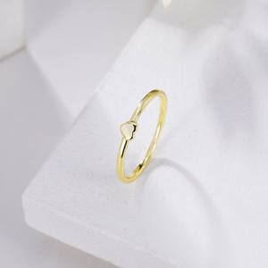 Cincin hati polos kustom 925 perak murni cincin pernikahan klasik janji pernikahan untuk anak perempuan cincin pertunangan terverifikasi - Product Image 1