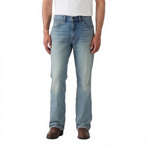 Jeans de Mezclilla para Hombre, Corte Recto, Lavado a la Piedra, Cintura Media, Algodón, Estilo Casual, para Primavera - Product Image 3