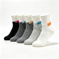 Chaussettes en coton doux à logo personnalisé, confortables, durables, à carreaux, respirantes, antibactériennes, pour tous les jours