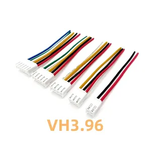 JST VH 3.96mm Pitch perempuan tunggal konektor kabel kawat steker 2P 3 4 5 6 8 10 Pin VH3.96 22AWG kabel 10CM 20CM 30CM