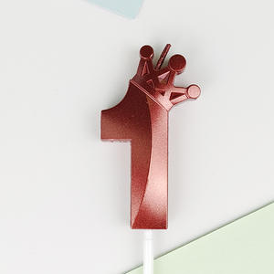 Venta al por mayor corona colorida número digital 0-9 velas decoraciones de pastel de cumpleaños y vacaciones para uso doméstico-para Diwali y Halloween - Product Image 2