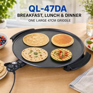 Plaque de cuisson électrique 2000W pour pain arabe plat 47cm avec contrôle manuel de la température pour Pita, <span class=keywords><strong>Saj</strong></span> et Khubz, idéale pour usage domestique et hôtelier - Product Image 6
