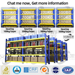 Estanterías Industriales Resistentes para Almacenes, Ajustables, Sin Pernos, Capacidad de Carga de 200 kg/Nivel, Sistema de Estanterías Apilables de Acero - Product Image 4