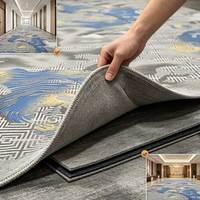 Tapis commercial imprimé à motif vague moderne, design géométrique chinois, pour hôtel et maison, taille personnalisée disponible