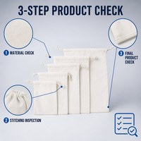 Sacs cadeaux en coton personnalisés, pochettes blanches à cordon de serrage en plusieurs tailles pour événements, faveurs de mariage, emballages de détail