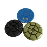 Disque de polissage abrasif fin en résine SANSO 50-800 grains pour béton, pierre, marbre – Utilisation à sec et à l'eau