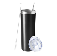 Tasses à café personnalisées en sublimation écologiques, modernes et luxueuses, gravées au laser, revêtement en poudre coloré, 20 oz, cadeaux d'affaires