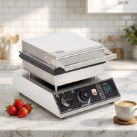Machine à Proffertjes Commerciale 25 Trous avec Couvercle, Électrique, pour Mini Crêpes et Gaufres Néerlandaises