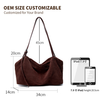 Sacs à main pour femmes de marque de mode vintage, fabrication OEM d'usine, nouveaux modèles 2025, design personnalisé, haute qualité, en cuir véritable suédé