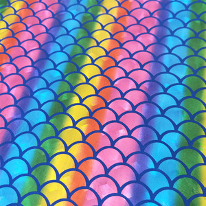 100% <span class=keywords><strong>Polyester</strong></span> Laser Flash in vải đầy màu sắc vẻ đẹp quy mô đàn hồi dệt kim mạ vàng trang trí đồ trang trí vải bao bì túi - Product Image 1