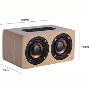 Có Thể Sạc Lại 1500 Li-Ion Pin Powered Bằng Gỗ Mini Loa Không Dây Di Động Âm Bass Nặng Âm Nhạc Loa Với Hẹn Giờ Màu Xanh Răng - Product Image 2