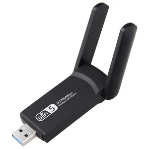 Großhandel wireless adapter wifi 11-1200M Dualband 2.4G 5.8G Wireless LAN Adapter Realtek RTL8812BU Chipsatz Wireless USB WIFI5 ADAPTER Für PC