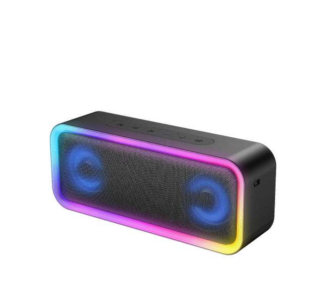 Hot Sale HIFI Quality Omnidirectional Subwoofer Stereo Sound RGB Light Waterproof BT/TF/AUX/TWS Loud Amplifier Portable Speaker
