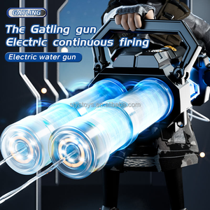 大电动水枪加特林水枪旋转发光玩具背包双筒加特林水枪 - Product Image 5