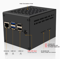 Placa de Gestión de Energía UPS para Raspberry Pi 5 X1205-C1, Excelente Disipación de Calor, Carcasa de Aleación de Aluminio, Módulos y Kits Electrónicos