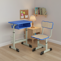 Meubles d'école modernes, bureau et chaise ergonomiques réglables en hauteur, ignifuges en HDF, pour enfants et étudiants
