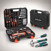Jeu de douilles et outils universels de 208 pièces dans une boîte de rangement avec compartiments organisateurs pour garage, assemblage et réparations à domicile