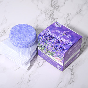 Savon capillaire artisanal à la lavande et aux herbes YUNQ, marque propre, 3 x 60g - Shampooing nettoyant en profondeur et régulateur de sébum - Product Image 2