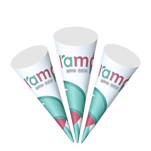 Portavasos Cónicos de Diseño Gratuito para Helados, Fundas de Papel para Conos de Helado con Diseño Personalizado Impreso - Product Image 1