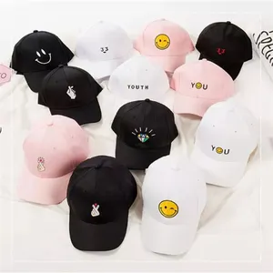 Korea Style Sport Letter Embroidery Baseball Caps Cotton Hip Hop Women Casquette Gorras Curved Tucker Cap Cap supplier