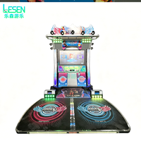 Machine d'arcade de danse pour 2 joueurs, fonctionnant à pièces, jeu de danse musicale avec écran HD de 55 pouces et éclairage LED coloré pour lieux intérieurs