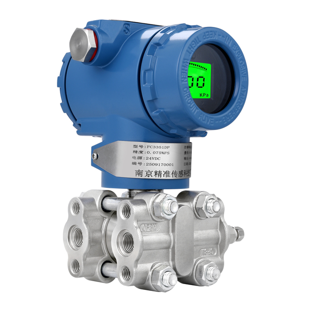 JZ Sensor Fuel Pressure Sensor FC3351DP Differential Pressure Transmitter Digital Pressure Sensor 4-20mA+HART Output 0.1%
