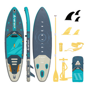 Tabla de Paddle Surf Inflable Extra Ancha OEM de 11'x34"x6" (330L, 150kg), con Tecnología Drop Stitch DWF y Pala de Carbono, Certificación CE EN ISO - Product Image 1