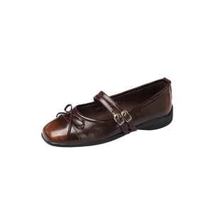 Zapatos Planos Estilo <span class=keywords><strong>Lolita</strong></span> Preppy Retro para Mujer, de Cuero Vacuno, con Doble Correa y Hebilla Dorada, Suela de Goma, Calzado Cómodo - Product Image 2