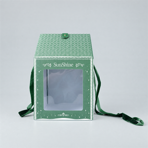 Boîtes d'emballage rigides carrées en papier kraft recyclé personnalisées pour la boulangerie et la restauration, avec fermeture magnétique, poignée et impression sérigraphique - Product Image 5